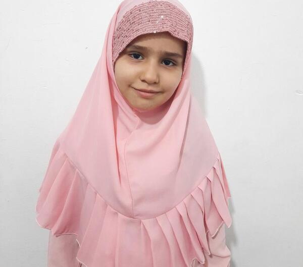 عکس آموزش دوخت مقنعه هد دار بچه گانه
