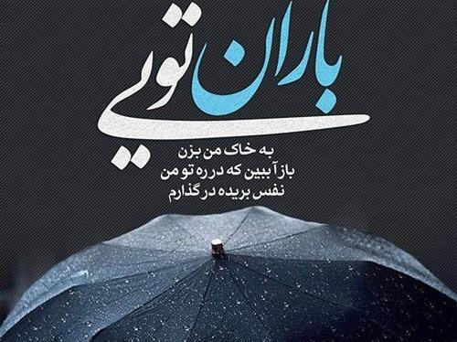 عکس نوشته دمش گرم باران را میگویم