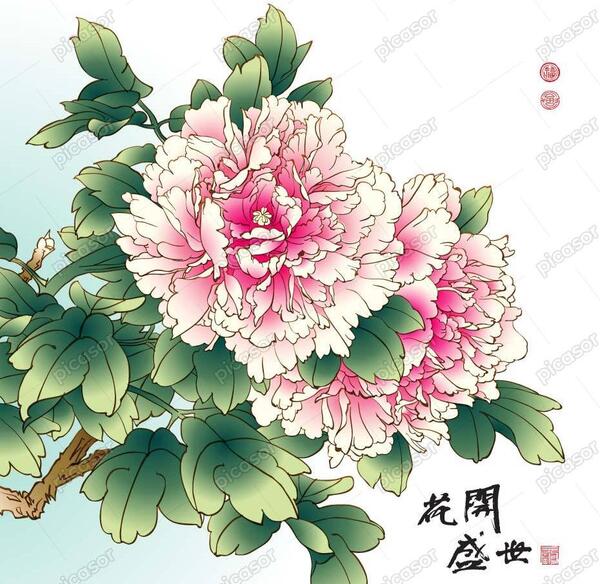 عکس نقاشی گل پیونی