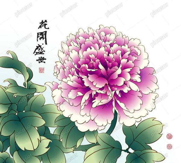 عکس نقاشی گل پیونی
