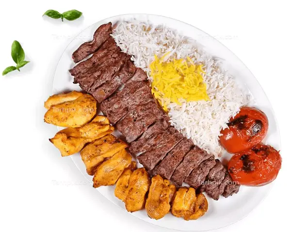 عکس چلو کباب برگ