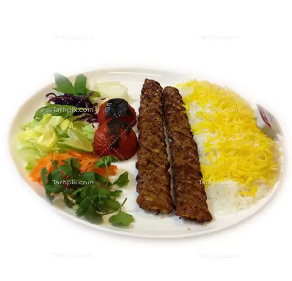 عکس چلو کباب برگ