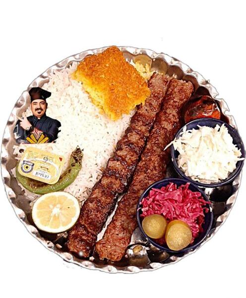 عکس چلو کباب برگ