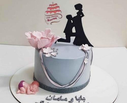 عکس بارداری روی کیک