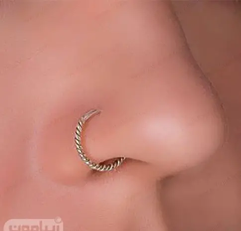 عکس پیرسینگ بینی حلقه ای