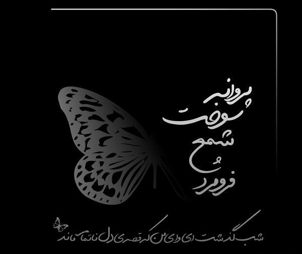 عکس پروفایل پروانه سیاه سفید