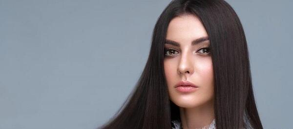 عکس رنگ موی بادمجانی تیره
