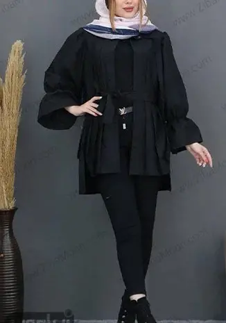 عکس مدل مانتو جدید دخترانه مشکی