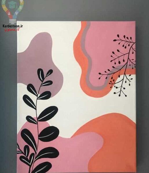 عکس نقاشی دختر روی بوم
