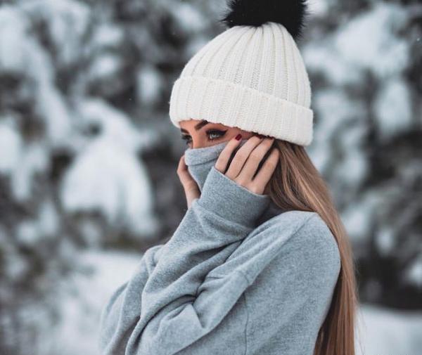 ژست برای عکس زمستانی