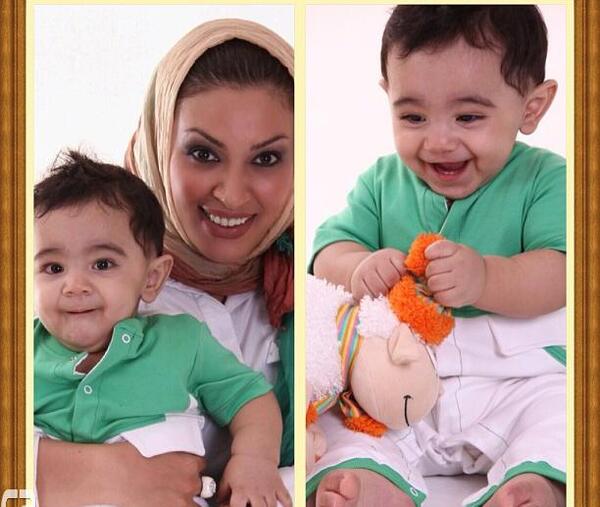 عکس زیبا بروفه با پسرش