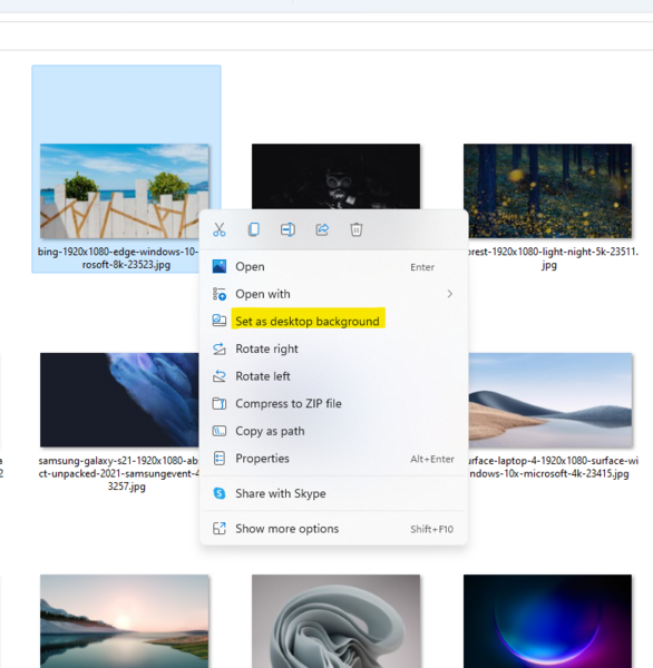 عکس پس زمینه ویندوز 10