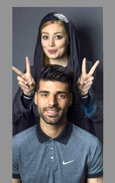 عکس مهدی طارمی با سحر قریشی در آتلیه