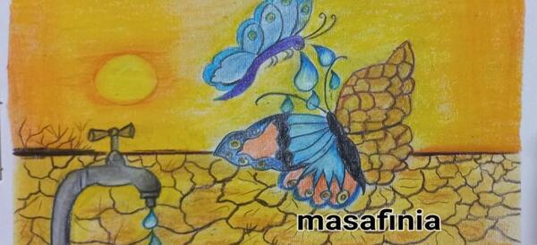 عکس نقاشی ساده صرفه جویی آب