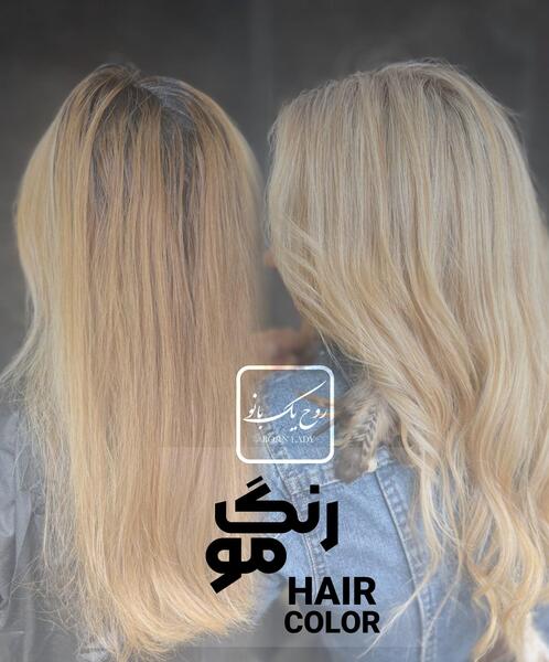 عکس رنگ مو نسکافه ای بدون دکلره