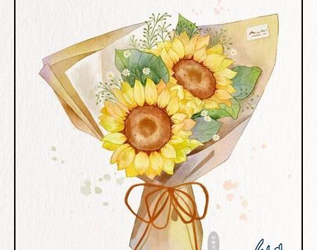 عکس نقاشی گل فانتزی زیبا