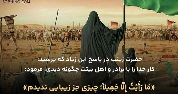 عکس حضرت زینب در صحرای کربلا