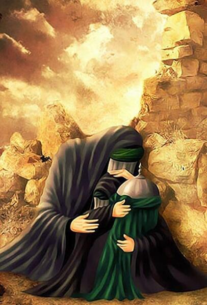 عکس حضرت زینب در صحرای کربلا