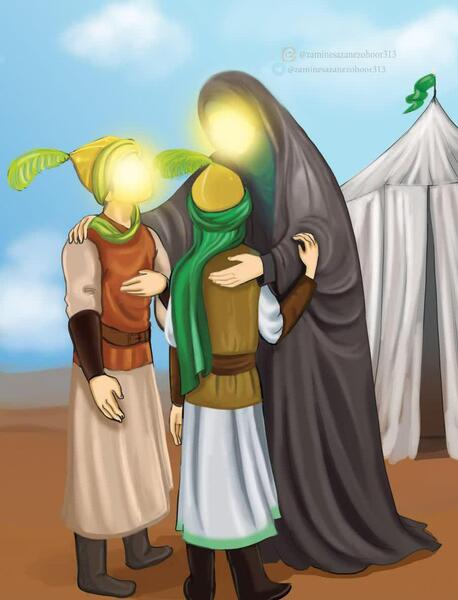 عکس حضرت زینب در صحرای کربلا