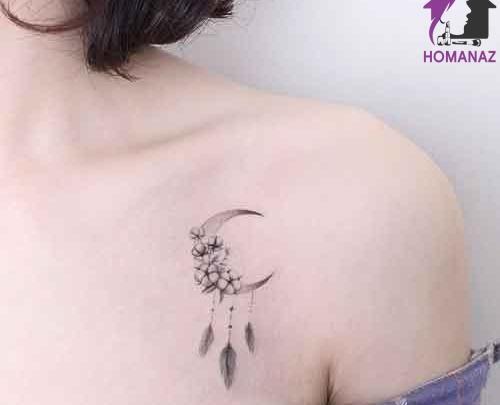 عکس طرح تاتو زنانه پشت شانه