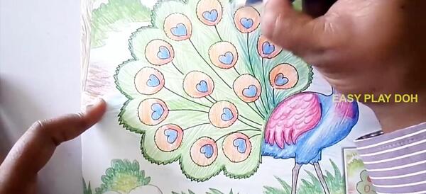 عکس نقاشی سیمرغ ساده و زیبا