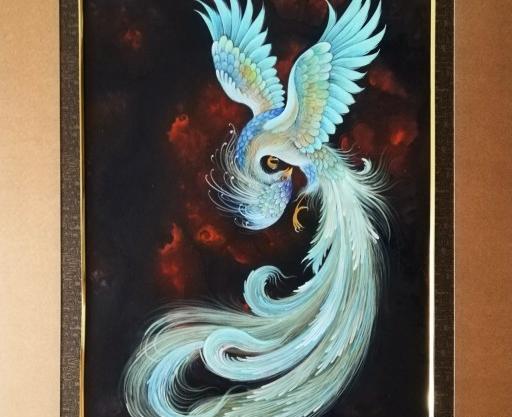 عکس نقاشی سیمرغ ساده و زیبا