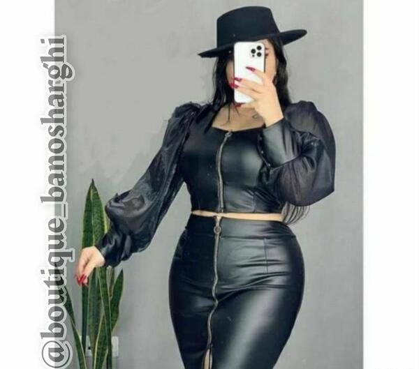 عکس لباس مجلسی دخترانه چرم