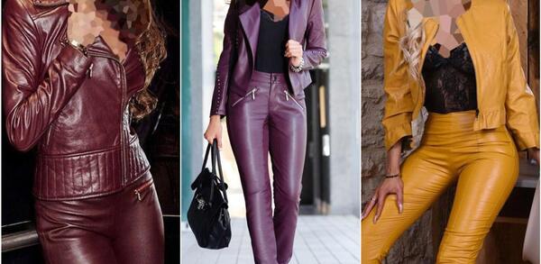 عکس لباس مجلسی دخترانه چرم