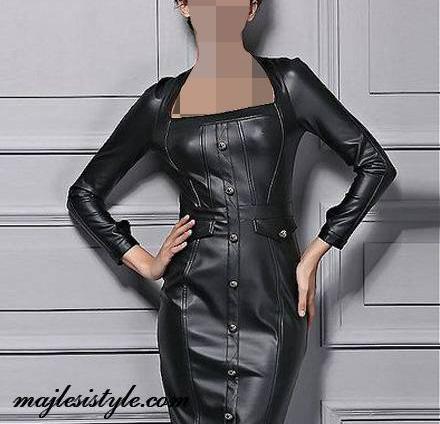 عکس لباس مجلسی دخترانه چرم