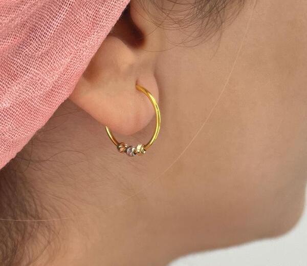 عکس گوشواره حلقه ای ریز