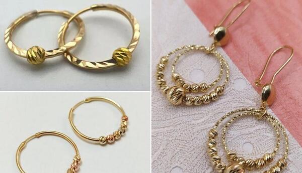 عکس گوشواره حلقه ای ریز