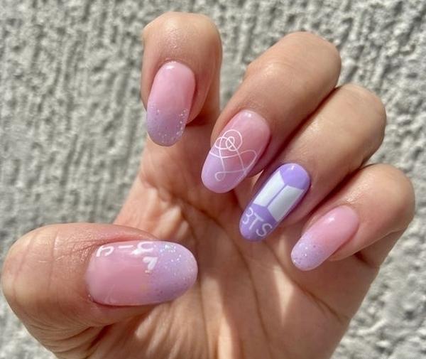 عکس طرح ناخن بی تی اس