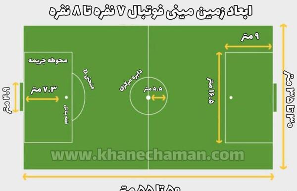 عکس زمین والیبال با ابعاد