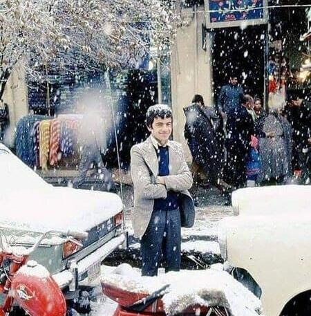 عکس قدیمی برف بازی