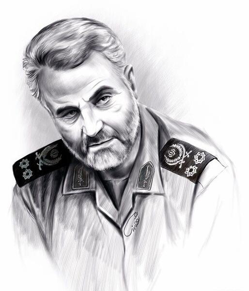 عکس قاسم سلیمانی کودکانه