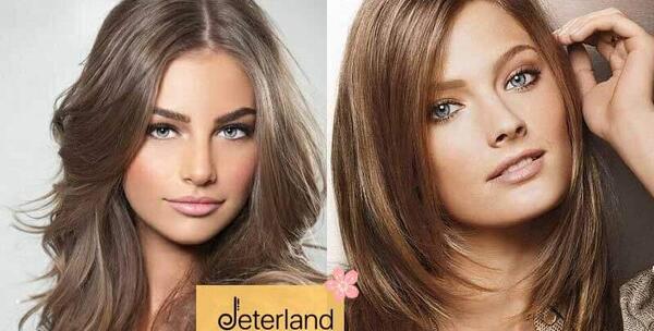 عکس رنگ مو گردویی روشن