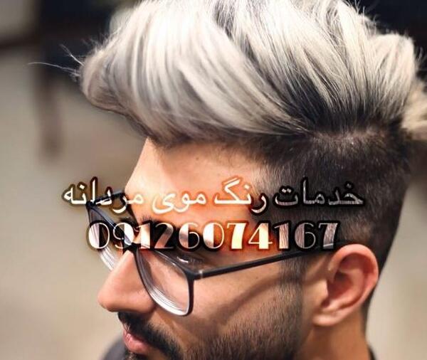 عکس رنگ مو پسرانه یخی