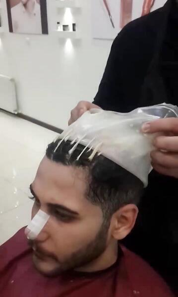 عکس رنگ مو پسرانه یخی