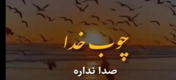 عکس نوشته راجب چوب خدا صدا نداره