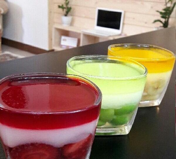 عکس ژله لیوانی چند رنگ
