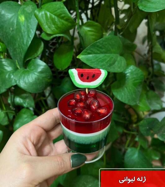 عکس ژله لیوانی چند رنگ