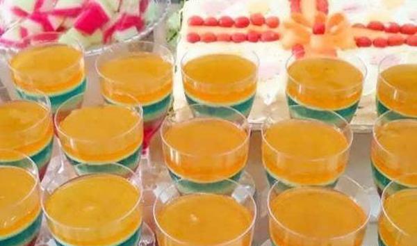 عکس ژله لیوانی چند رنگ