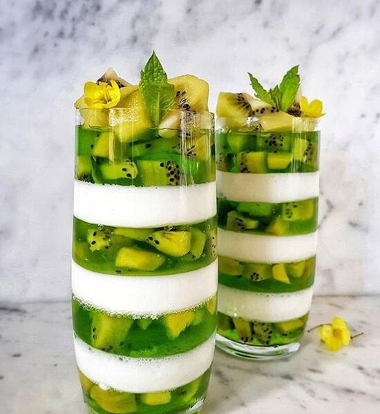 عکس ژله لیوانی چند رنگ