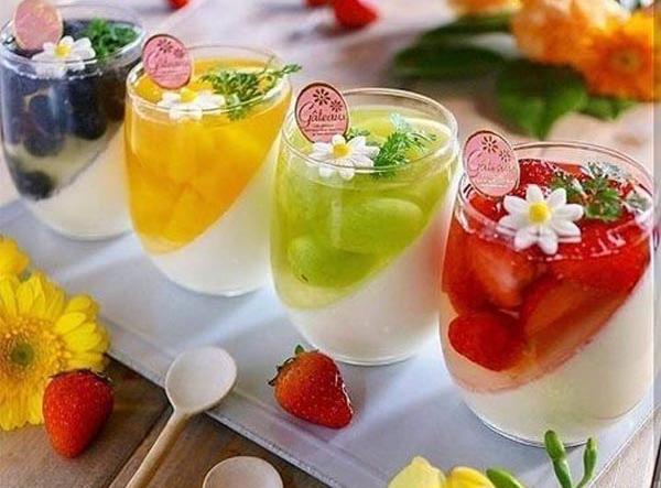 عکس ژله لیوانی چند رنگ