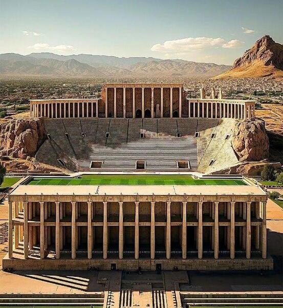 عکس از نمای تخت جمشید