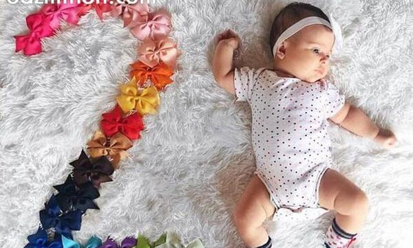 عکس ایده ماهگرد نوزاد با بادکنک
