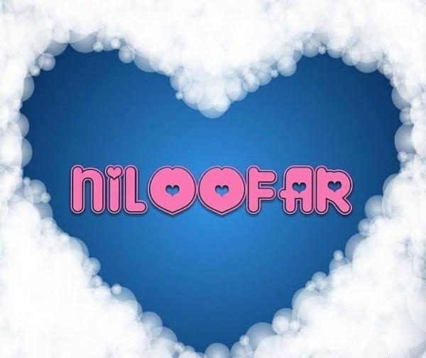 عکس نوشته شده اسم نیلوفر