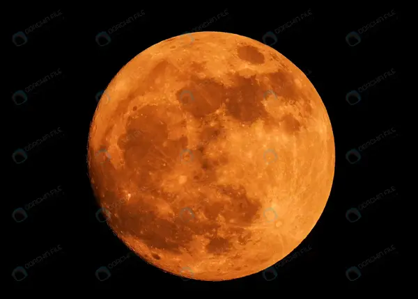 عکس ماه نارنجی