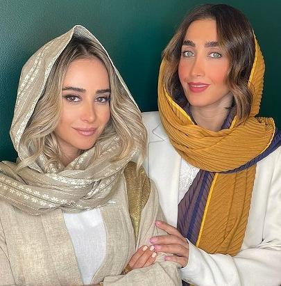عکس الناز حبیبی با مقنعه