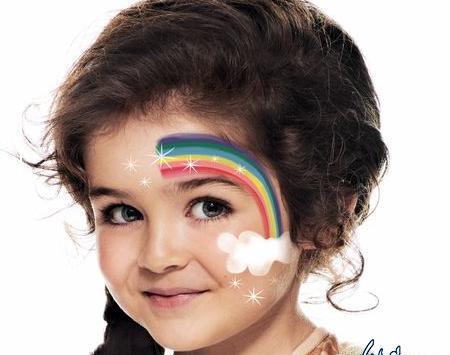 عکس نقاشی دخترانه روی صورت